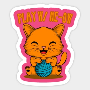 Play with me , human Sticker